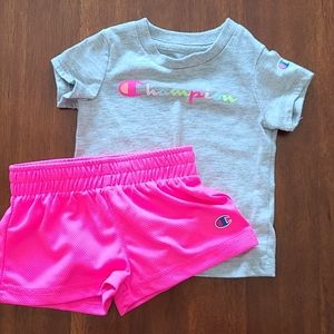 Baby girl champion outfit 3-6 month